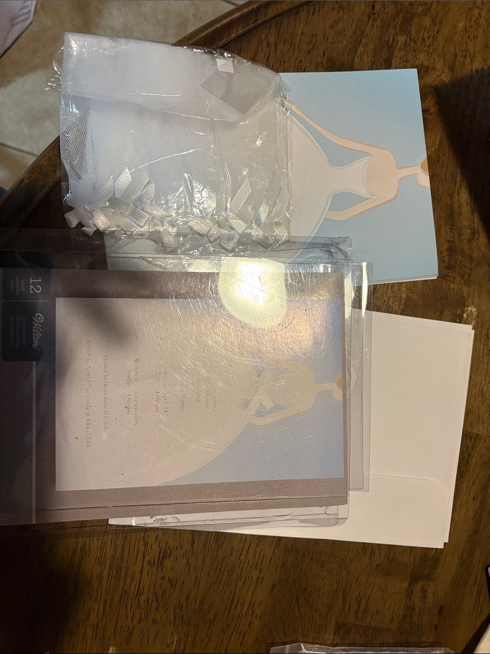 Wilton White Bridal Accessories Set with Lace Accents